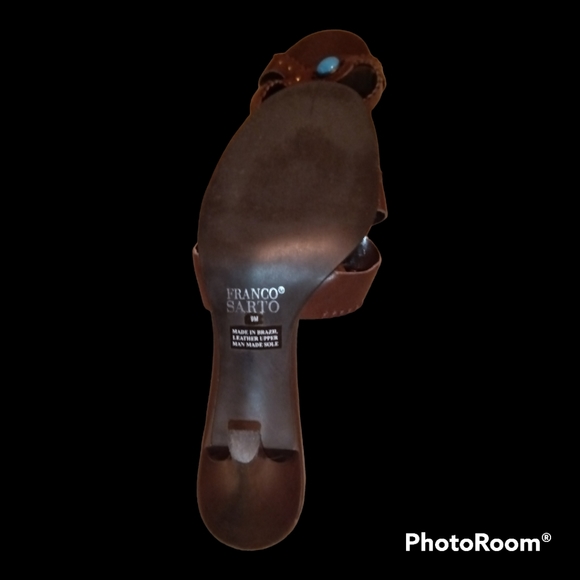 Franco Sarto Brown Leather Sandals - Picture 4 of 4